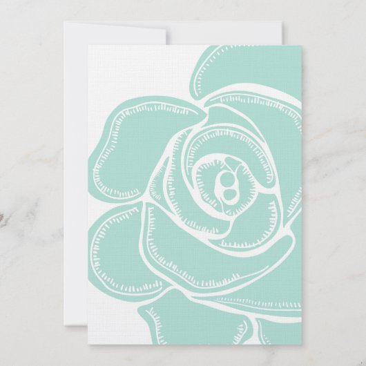 Invitation Mariage de Rose romantique chic (Dos)