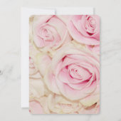 Invitation Mariage de roses blanches jolies roses (Dos)