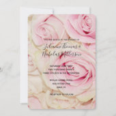Invitation Mariage de roses blanches jolies roses (Devant)