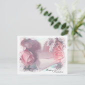 Invitation Mariage de roses douces (Debout devant)