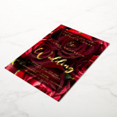 Invitation Mariage de roses rouges classiques (Rotation)