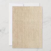 Invitation Mariage de ruban de corail en dentelle de Burlap r (Dos)