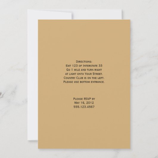 Invitation Mariage de ruban Empreinte de léopard FAUX Ruby Di (Dos)