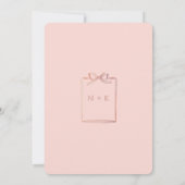 Invitation Mariage de ruban papier rose Coquette (Dos)