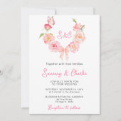 Invitation Mariage de ruban rose rose pâle (Devant)