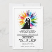 Invitation Mariage de rupture de mariée et de chambre arc-en- (Devant)