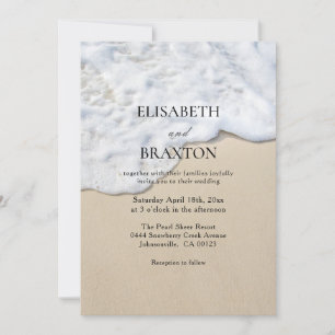 Invitation Mariage de sable marin