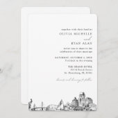 Invitation Mariage de Saint-Pétersbourg Élégant Skyline Invit (Devant / Derrière)