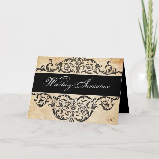 Invitation Mariage de saloon de campagne western rustique (Devant)