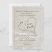 Invitation Mariage de Sand Heart Beach (Devant)