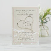 Invitation Mariage de Sand Heart Beach (Debout devant)