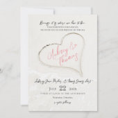 Invitation Mariage de Sand Heart Beach (Devant)