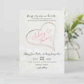 Invitation Mariage de Sand Heart Beach (Debout devant)