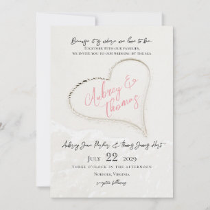 Invitation Mariage de Sand Heart Beach