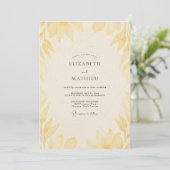 Invitation Mariage de Sauge au Feuillage Jaune Pâle (Debout devant)
