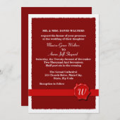 Invitation Mariage de sceau de cire (Devant / Derrière)