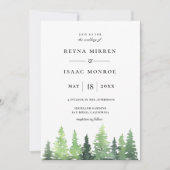 Invitation Mariage de scène de forêt rustique (Devant)