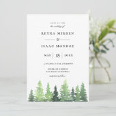 Invitation Mariage de scène de forêt rustique (Debout devant)