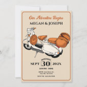 Invitation Mariage de scooter de crème (Devant)