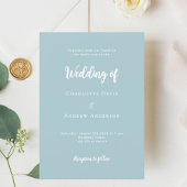 Invitation Mariage de script bleu foncé