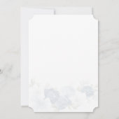 Invitation Mariage de script botanique bleu Dusty Floral (Dos)