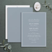 Invitation Mariage de script classique bleu foncé
