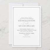 Invitation Mariage de script classique de Sage Vert (Devant)