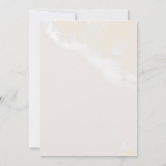 Invitation Mariage de script d'aquarelle moderne élégant (Dos)