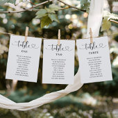 Invitation Mariage de script de Black Heart moderne Numéro de