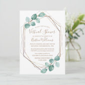 Invitation Mariage de script de café Eucalyptus moderne (Debout devant)
