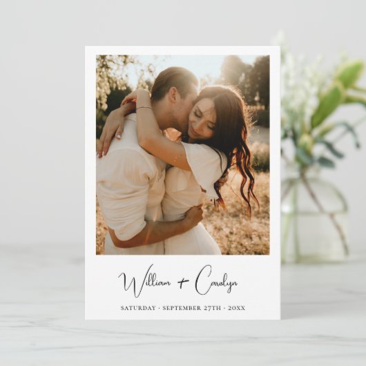 Invitation Mariage de script de calligraphie classique (Debout devant)