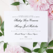 Invitation Mariage de script de calligraphie élégante et chic