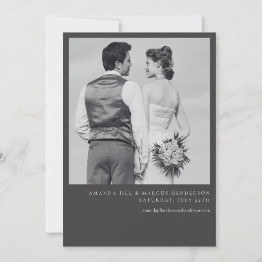 Invitation MARIAGE de script de calligraphie moderne BLAIRE (Dos)