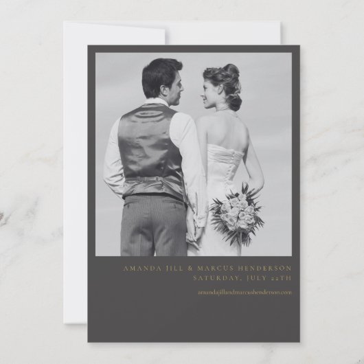 Invitation MARIAGE de script de calligraphie moderne BLAIRE (Dos)