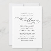 Invitation Mariage de script de calligraphie rustique (Devant)