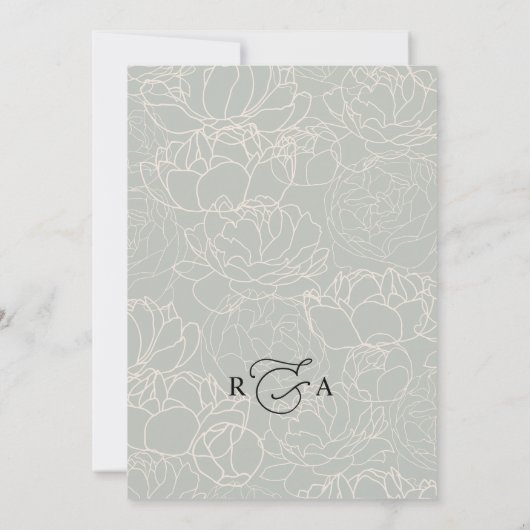 Invitation Mariage de script de calligraphie rustique (Dos)