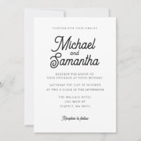 Invitation Mariage de script de calligraphie simpl