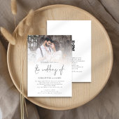 Invitation Mariage de script de code QR de photo moderne