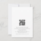 Invitation Mariage de script de code QR de photo moderne (Dos)