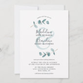 Invitation Mariage de script de courroie moderne Ampersand Eu (Devant)
