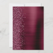 Invitation Mariage de script de Parties scintillant de métal  (Dos)