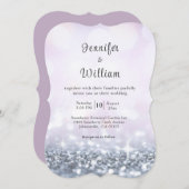 Invitation Mariage de script de Parties scintillant moderne S (Devant / Derrière)