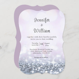 Invitation Mariage de script de Parties scintillant moderne S