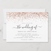 Invitation Mariage de script de Parties scintillant or Glam R (Devant)