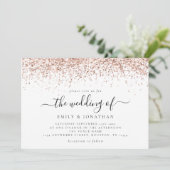 Invitation Mariage de script de Parties scintillant or Glam R (Debout devant)