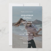 Invitation Mariage de script de script photo élégant et moder (Devant)