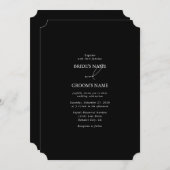 Invitation Mariage de script de signature de calligraphie noi (Devant / Derrière)