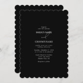 Invitation Mariage de script de signature de calligraphie noi (Devant / Derrière)