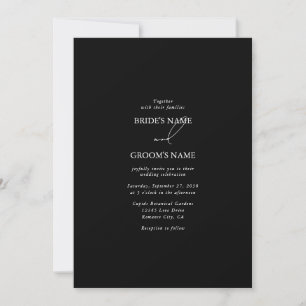 Invitation Mariage de script de signature de calligraphie noi