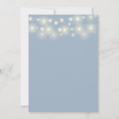 Invitation Mariage de script Dusty Blue String (Dos)